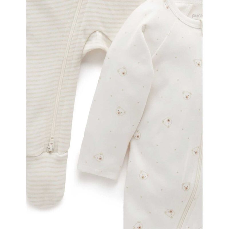 Purebaby 2 Pack Zip Growsuit image number 10
